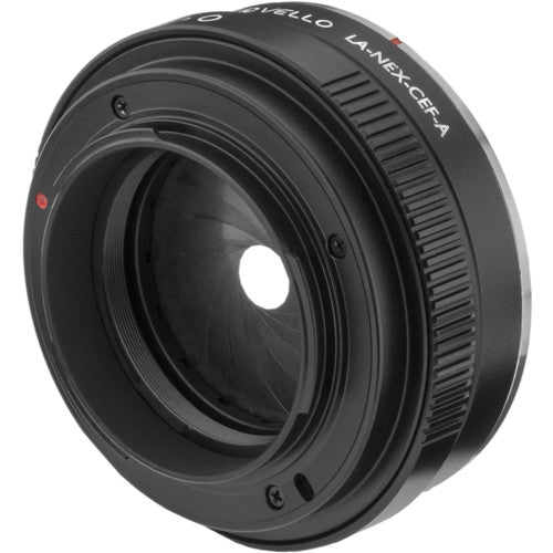 Vello Adaptador de Lente Canon EF EF-S a Sony E con Control de Apertura Diáfragma Manual y Construcción de Aleación de Zinc
