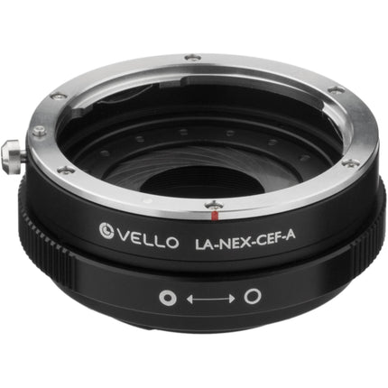 Vello Adaptador de Lente Canon EF EF-S a Sony E con Control de Apertura Diáfragma Manual y Construcción de Aleación de Zinc