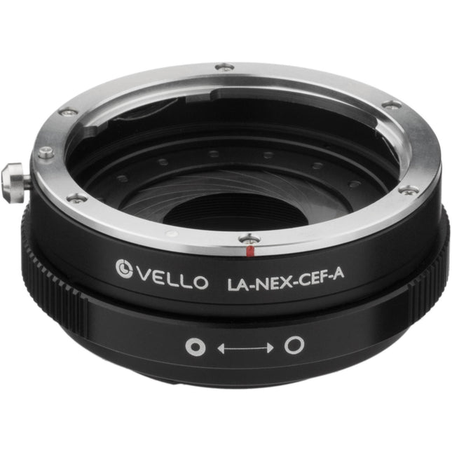 Vello Adaptador de Lente Canon EF EF-S a Sony E con Control de Apertura Diáfragma Manual y Construcción de Aleación de Zinc