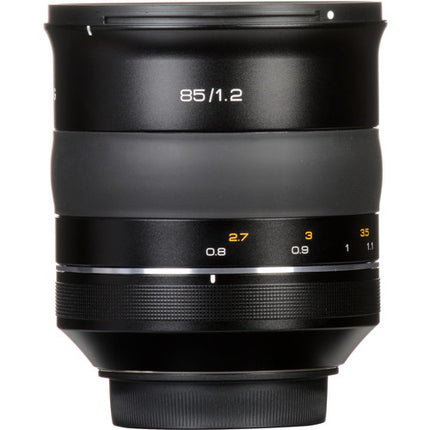 Samyang XP 85mm f 1.2 objetivo para Canon EF apertura f 1.2 a f 16 con parasol y tapas