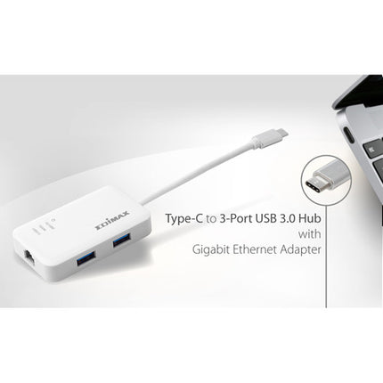 EDIMAX Technology EU-4308 Hub USB 3 Puertos 5 Gbps Ethernet Gigabit
