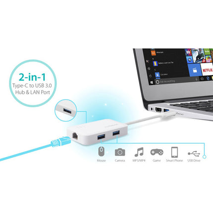EDIMAX Technology EU-4308 Hub USB 3 Puertos 5 Gbps Ethernet Gigabit