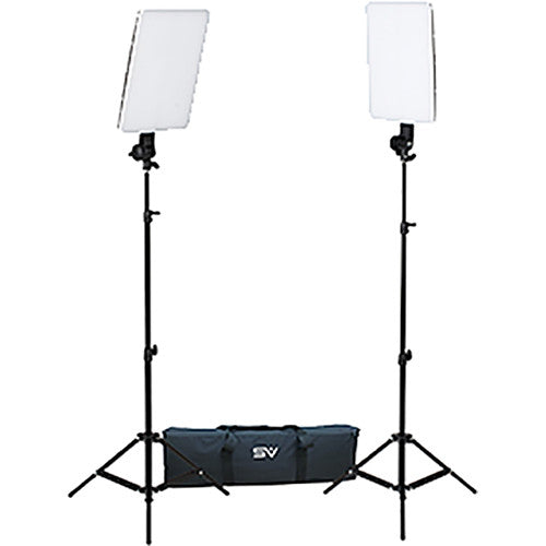 Smith-Victor SlimPanel 800W Kit de 2 Luces LED Día con Soportes 6'