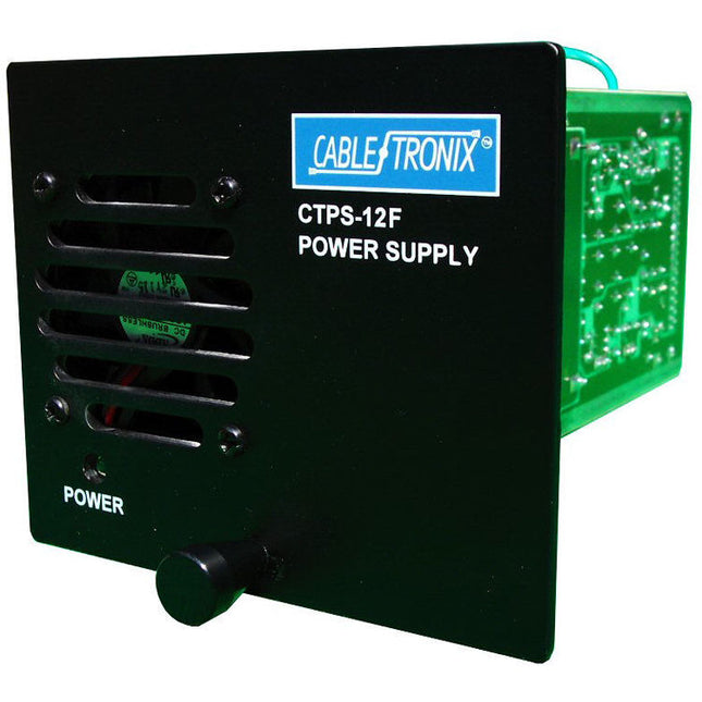 CableTronix 12V Fuente de alimentación para chasis montable en rack con cable 6 pies