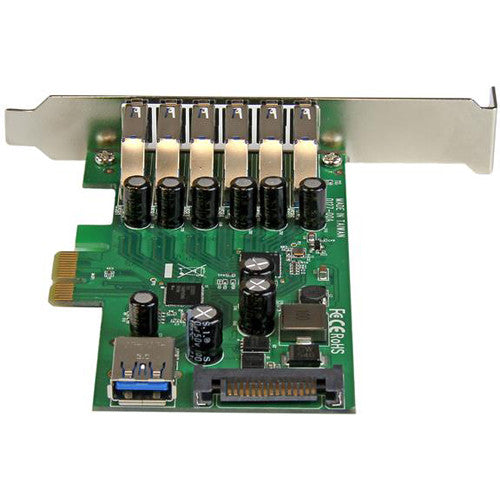 StarTech Tarjeta USB 3.0 PCI Express 7 Puertos 900mA Bajo Perfil