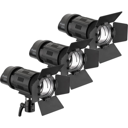 Genaray Contender Foco LED Kit de 3 Luces 5600K CRI 95 Más Módulo Batería
