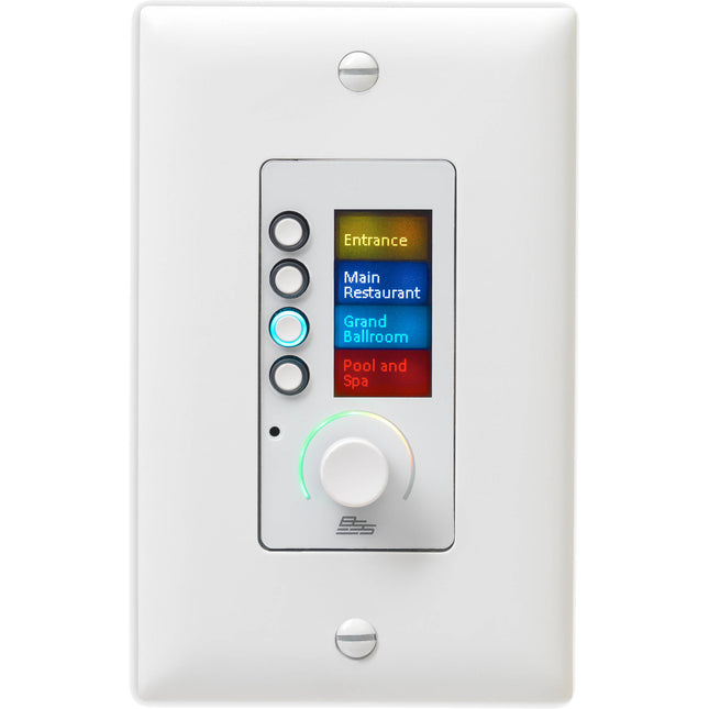 BSS Audio EC-4BV Controlador Ethernet con Cuatro Botones Pantalla LCD Multicolor