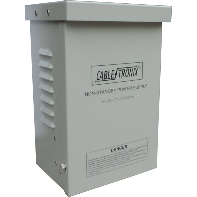 CableTronix Fuente de alimentación CATV 60 90 VAC con soporte de montaje
