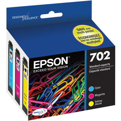 Epson 702 DURABrite Ultra Cartucho de Tinta Color Multi Pack Capacidad Estándar 300 Páginas Sensormatic