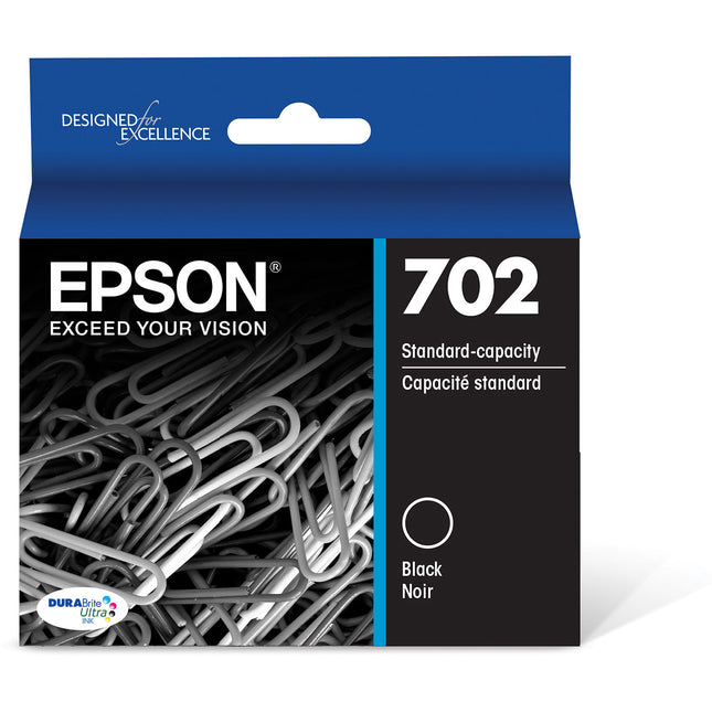 Cartucho de tinta Epson 702 negro DURABrite Ultra 350 páginas para WorkForce Pro WF-3720