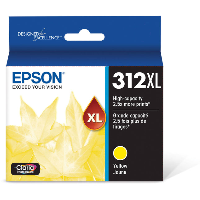 Cartucho de tinta Epson T312XL Amarillo Claria Photo HD 830 páginas