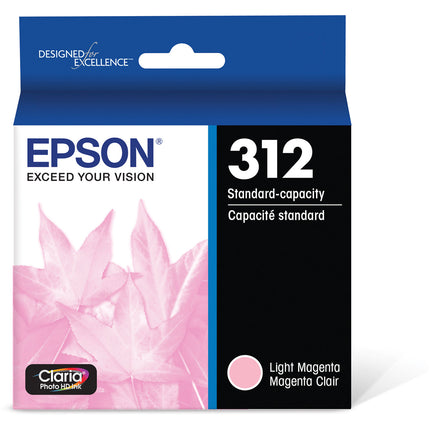 Cartucho de tinta Epson T312 Light Magenta Claria Photo HD para impresoras con rendimiento de 360 páginas
