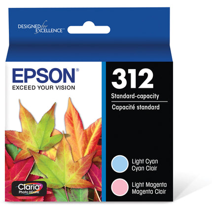 Cartuchos de tinta Epson T312 Light Magenta y Cyan 360 páginas para impresora Expression Photo XP-8500