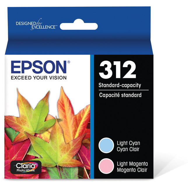 Cartuchos de tinta Epson T312 Light Magenta y Cyan 360 páginas para impresora Expression Photo XP-8500