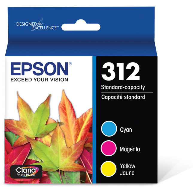 Epson T312 Cartuchos de tinta Claria Photo HD cian magenta amarillo rendimiento 360 páginas