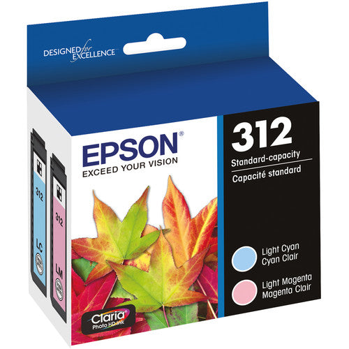 Cartuchos de tinta Epson T312 Light Magenta y Cyan 360 páginas para impresora Expression Photo XP-8500