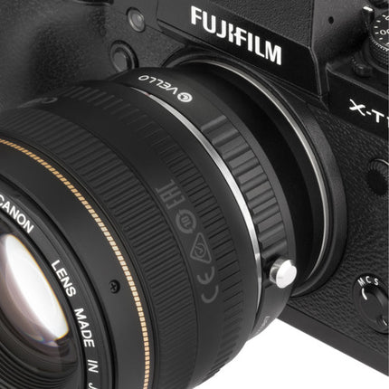 Vello Adaptador de Lentes Canon EF EF-S a FUJIFILM X con Enfoque Infinito y Construcción de Aleación de Zinc