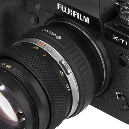 Vello Adaptador de Lentes Olympus OM a FUJIFILM Montura X con Enfoque Infinito y Acabado Mate