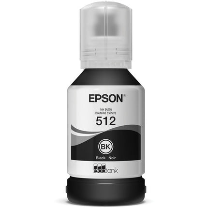 Epson T512 Botella de Tinta Negra EcoTank 140mL Rendimiento 8000 páginas
