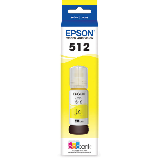 Epson T512 Botella de Tinta Amarilla EcoTank 70mL para ET-7700 5000 Páginas