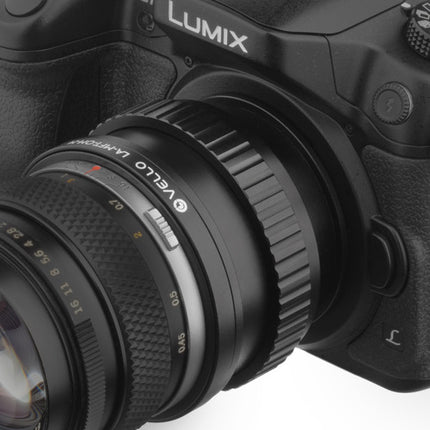 Vello Olympus OM Adaptador de Lentes para Micro Cuatro Tercios con Macro y Enfoque Helicoidal