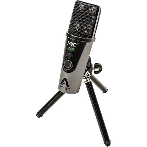 Apogee Electronics MiC Plus Micrófono USB Condensador Cardioide 96 kHz 24-Bit con Trípode