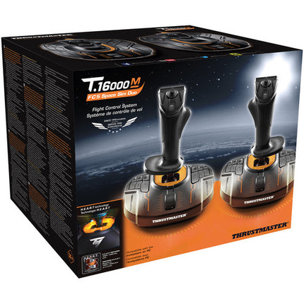 Thrustmaster T.16000M FCS Space Sim Duo Palancas de Vuelo Ambidiestras 16 Botones 4 Ejes