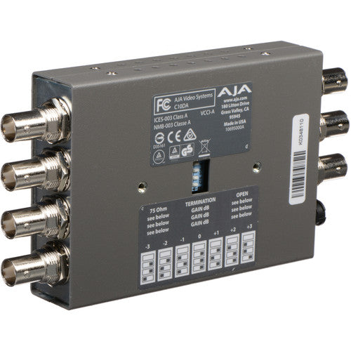 AJA C10DA Amplificador Distribuidor Analógico BNC 1 Entrada 6 Salidas PAL NTSC