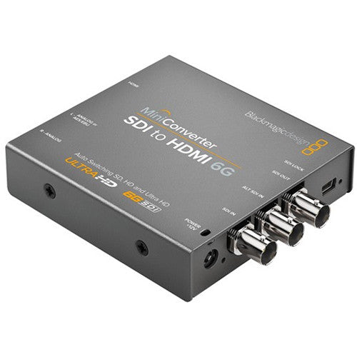 Blackmagic Design SDI a HDMI 6G Mini Convertidor 2x4K Entrada 12V Power Supply