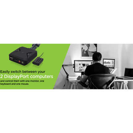 IOGEAR 2-Port USB DisplayPort Switch KVM Resolución 4K 4096x2160