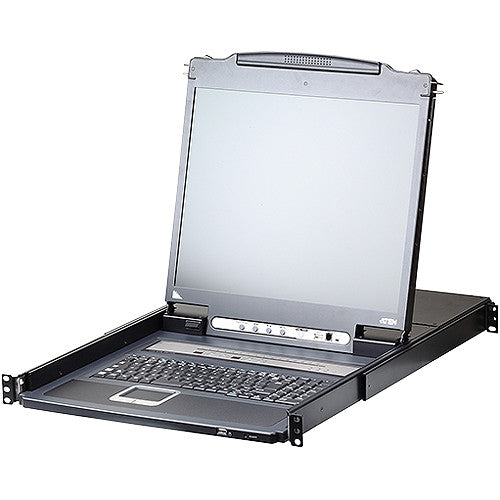 ATEN 16 Puertos PS2 USB VGA Switch KVM IP con Monitor LCD 19" 1280x1024 75Hz