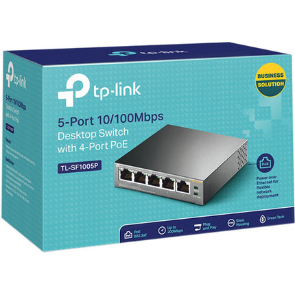 TP-Link TL-SF1005P Switch No Gestionado 5 Puertos 10/100 Mb/s 67W PoE