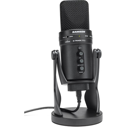Samson G-Track Pro Micrófono USB con Interfaz 96 kHz 24-Bit Negro