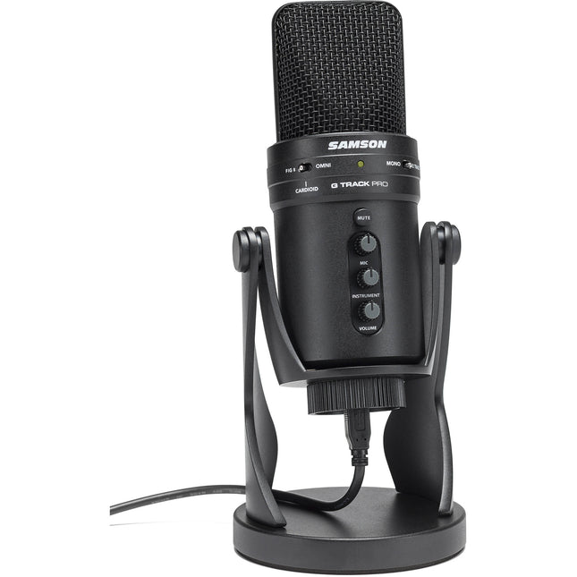 Samson G-Track Pro Micrófono USB con Interfaz 96 kHz 24-Bit Negro