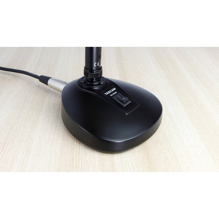 TASCAM TM-95GN Micrófono de Condensador de Mesa Cardioide 50 Hz-16 kHz con Cable XLR 6.2 ft