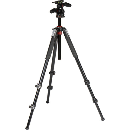 Manfrotto MK055XPRO3-3W Tripié de aluminio capacidad 15 kg altura 183 cm con cabezal 3 vías y placa rápida 200PL-14
