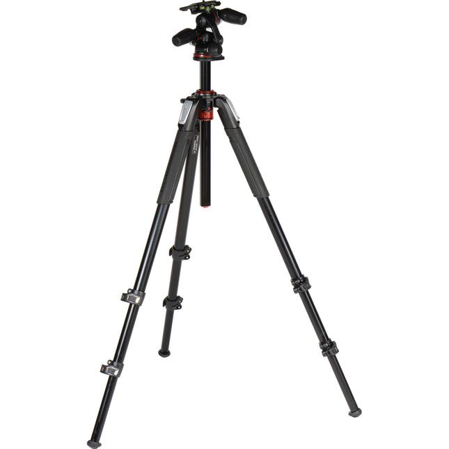 Manfrotto MK055XPRO3-3W Tripié de aluminio capacidad 15 kg altura 183 cm con cabezal 3 vías y placa rápida 200PL-14