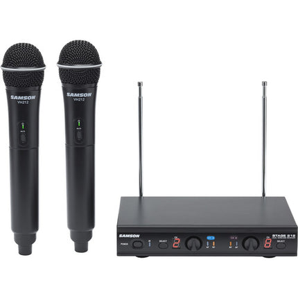 Samson Stage 212 Sistema Inalámbrico VHF Doble Canal 200 pies Alcance 12 Horas Batería