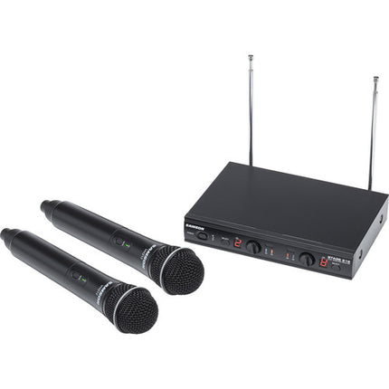 Samson Stage 212 Sistema Inalámbrico VHF Doble Canal 200 pies Alcance 12 Horas Batería