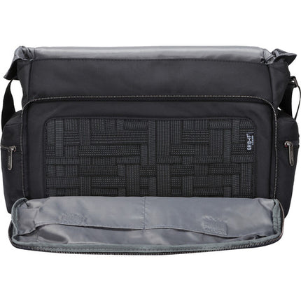 Cocoon 16" Buena Vista Bolsa Mensajero Negra para Laptop con Compartimento Acolchado y Nylon Resistente al Agua