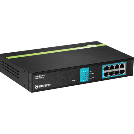 TRENDnet TPE-TG81G Switch Gigabit PoE+ 8 Puertos 30W 16 Gb/s