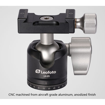 Leofoto LH-25 Mini Cabezal Esférico 13.23 lb 2.6" con Plato Rápido