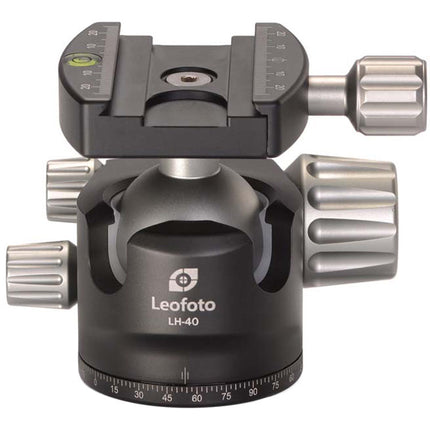 Leofoto LH-40 Cabezal Bola Perfil Bajo con Placa Rápida Capacidad 44.1 lb Altura 2.7"
