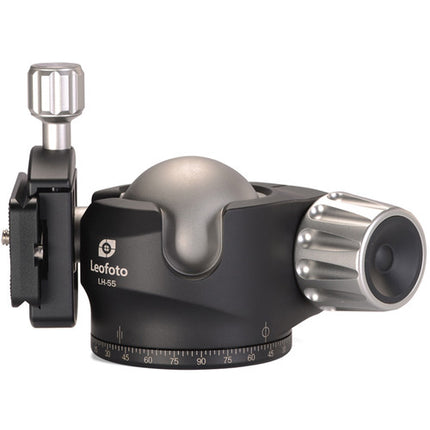 Leofoto LH-55 Cabezal de Bola Bajo Perfil con Placa Rápida 55 lb 3.9 pulgadas