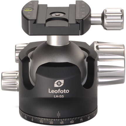Leofoto LH-55 Cabezal de Bola Bajo Perfil con Placa Rápida 55 lb 3.9 pulgadas