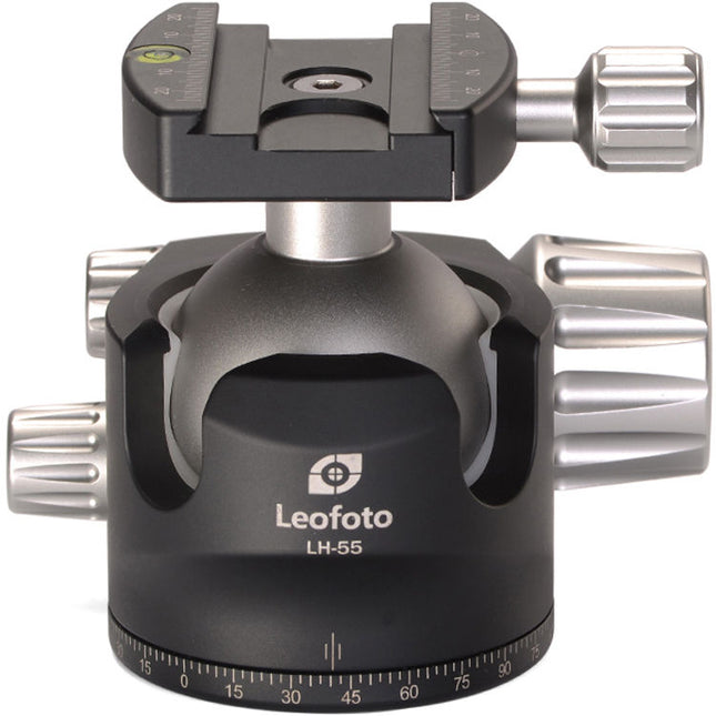 Leofoto LH-55 Cabezal de Bola Bajo Perfil con Placa Rápida 55 lb 3.9 pulgadas