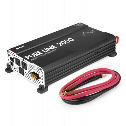 Inversor de Potencia WAGAN Pure Line 2000W Onda Pura 3 Salidas AC 1 USB