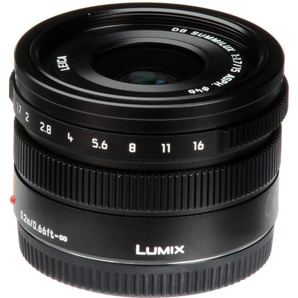 Panasonic Leica DG Summilux 15mm f1.7 ASPH Lente Micro Cuatro Tercios Apertura f1.7-16