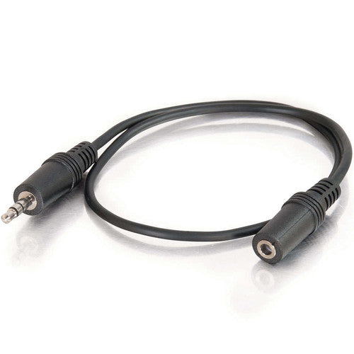 C2G Cable de Extensión 3.5mm TRS Macho a Hembra Negro 1.5 pies