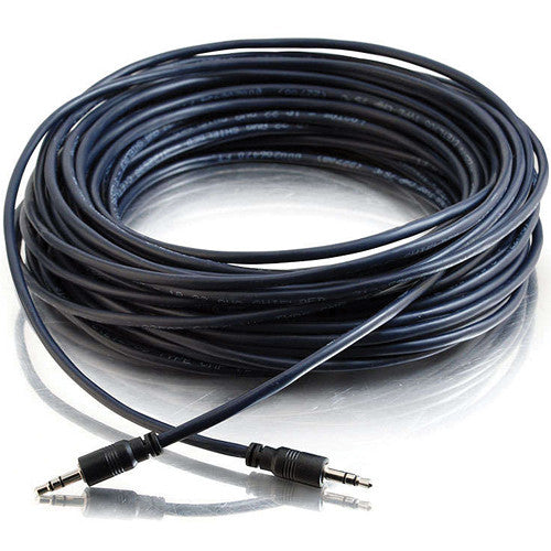 C2G Cable Plenum CMP 3.5mm TRS Macho 22 AWG 50 pies Negro